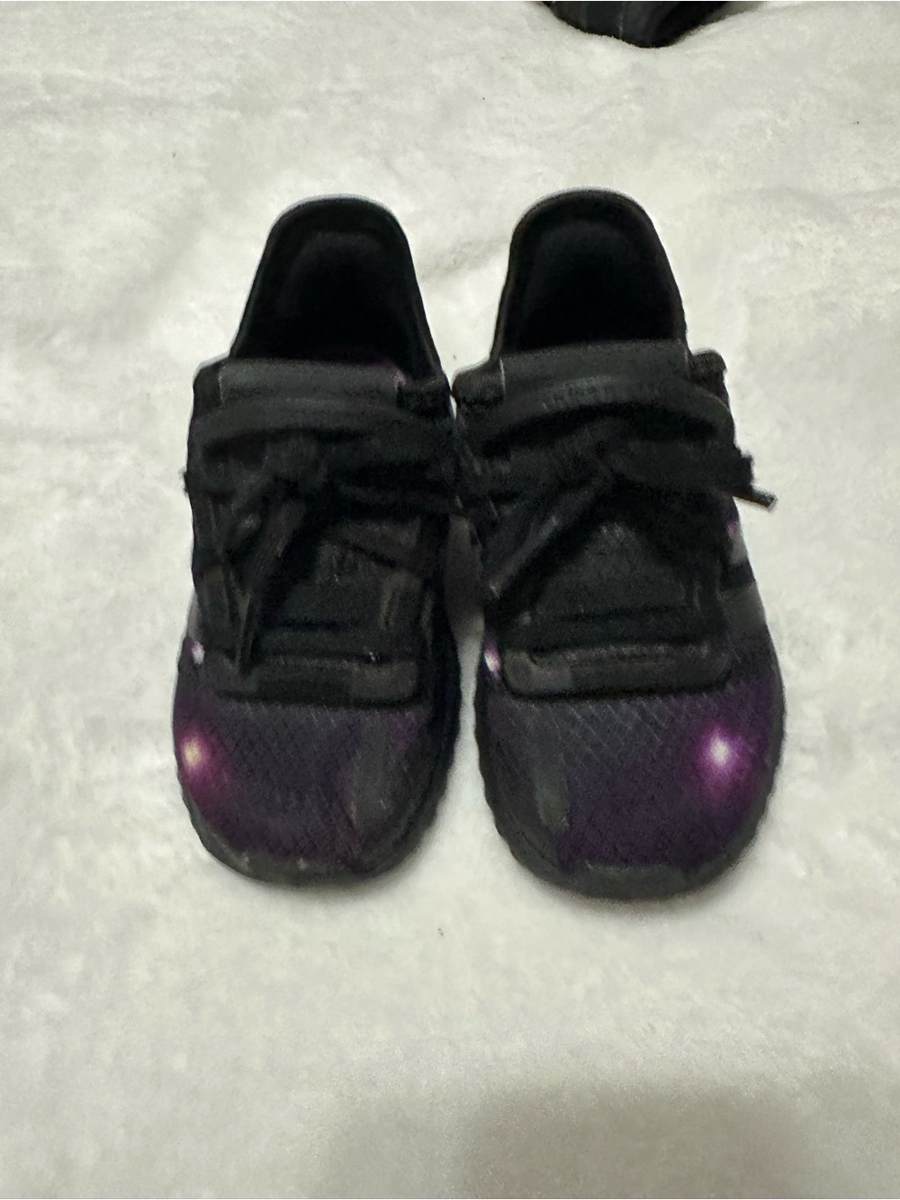 Kids Black and Purple Athletic Sneakers